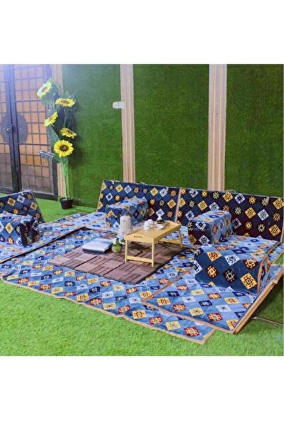 ACTEN 8 Person Foldable Floor Seating, Camping Mattress Set