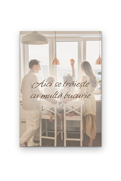 OEM Decorative Poster with Quote Here we live with much joy, Minimalist Desig...