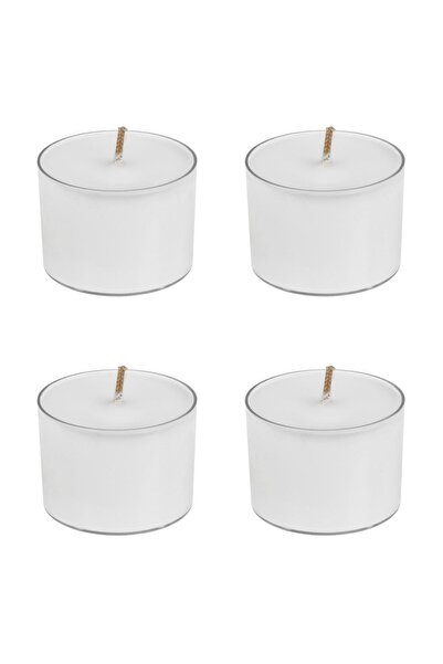 OEM 4x Lumânări cilindrice albe cu parfum de ocean, 3.4x5cm, în recipient de ...