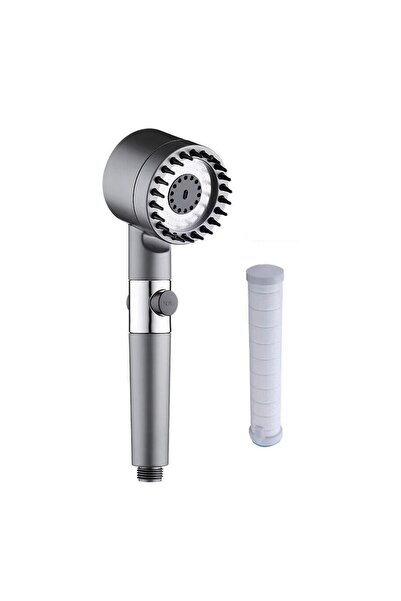 OEM Pară de duș gri cu 3 jeturi de apă, conector de 1/2 inch