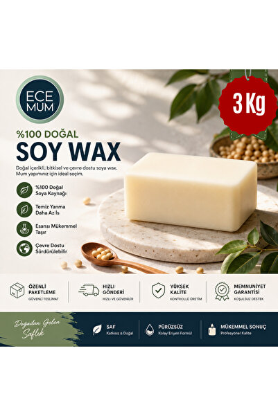 Soya Wax (Soya Mumu Hammaddesi) 3 Kg