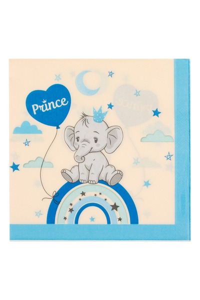 OEM Șervețele Prince Elephant Rainbow cu 2 straturi 33x33cm - 12 bucăți