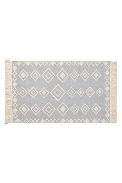 OEM Covor, gri bej, design geometric tuftat, 90x60cm
