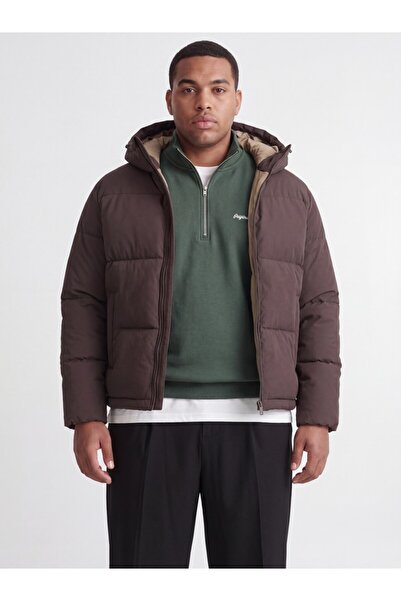 Jack & Jones Jack Jones Jjgalaxy Puffer Jacket Pls Ανδρικό Καφέ Μπουφάν Μεγάλ...