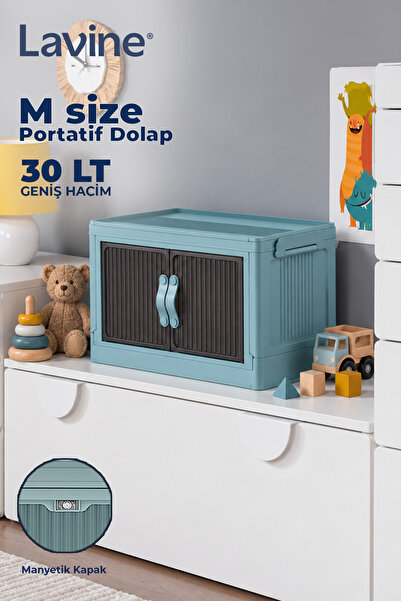 Lavine "Medium" 30 LT Tekli Organizer Dolap Katlanabilir Portatif Manyetik Ka...
