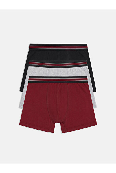 LC Waikiki Vizyon New Season Black Cotton Flexible Men's Boxer 3-Pack