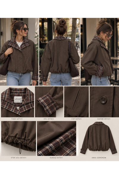 Limon X Yaka Detaylı Günlük Bomber Ceket