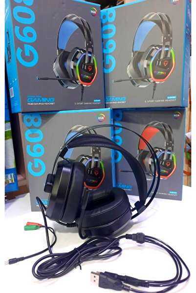 Wired Căști de gaming USB RGB G608 cu sunet surround 7.1, microfon cu anulare...