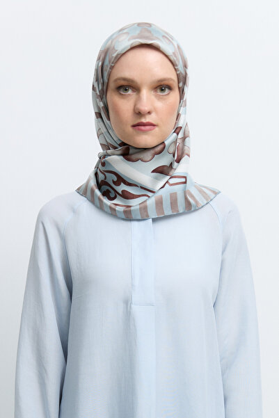 Tuğba Şemse %100 Twill İpek Eşarp - Havacı