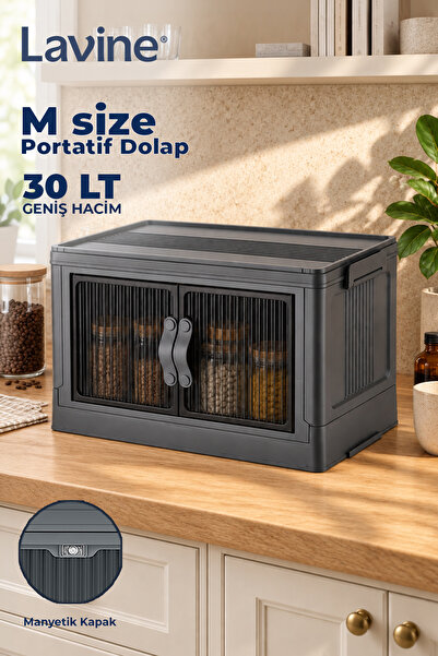 Lavine "Medium" 30 LT Tekli Organizer Dolap Katlanabilir Portatif Manyetik Ka...