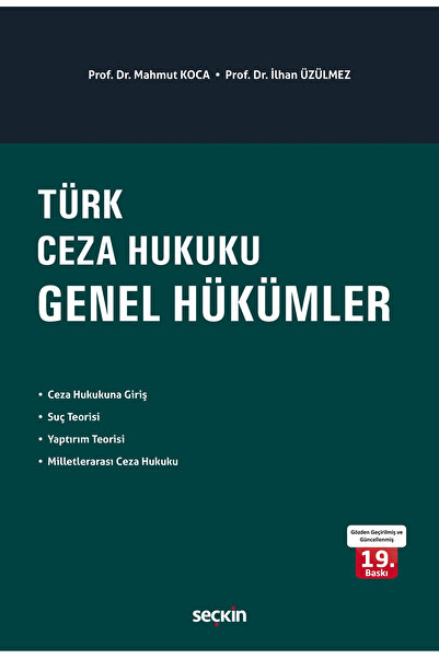 Seçkin Yayıncılık Türk Ceza Hukuku Genel Hükümler