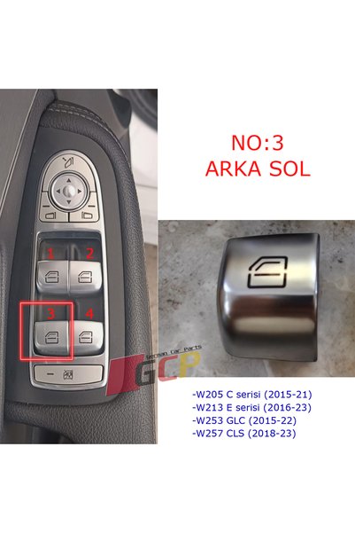 GCP German Car Parts W205 Driver Window Control Button Rear Left 2059056800