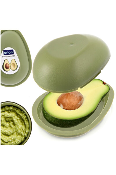 Orion Recipient Pastrare Jumatate Avocado, 12.5x9.5x5.5 cm, Plastic, Verde Tr...