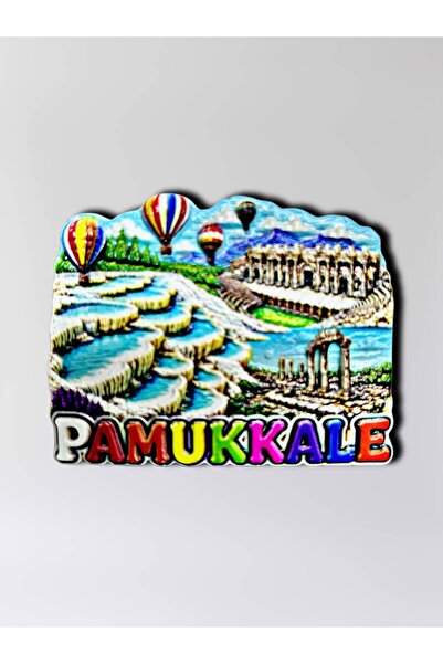 Mundy PAMUKKALE Polyester Kabartmalı Magnet 7x5,5 cm Şehir Magneti Dekoratif ...