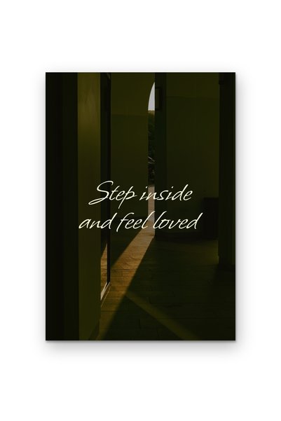 OEM Poster decorativ cu citat Intra si simte-te iubit, mesaj motivational, Ca...
