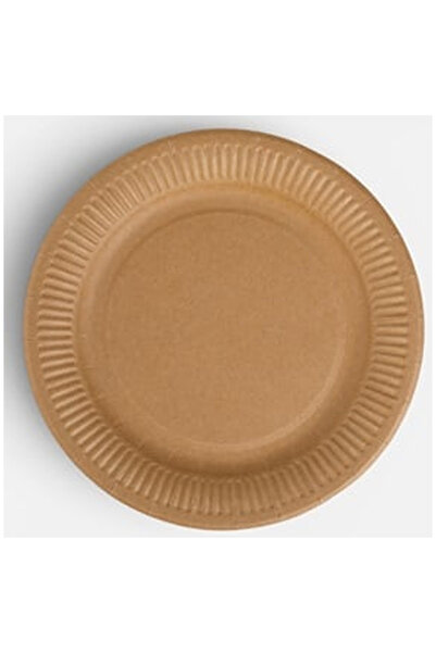 OEM Kraft Paper Plates Ø23cm - 50pcs