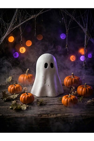 LappeL Halloween Sevimli Hayalet Biblo - El Yapımı Beyaz Ghost Taş Figür - Ca...