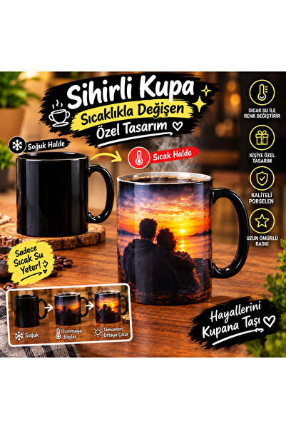 KUPA ISLAND Kişiye Özel Fotoğraflı Sihirli Kupa Bardak
