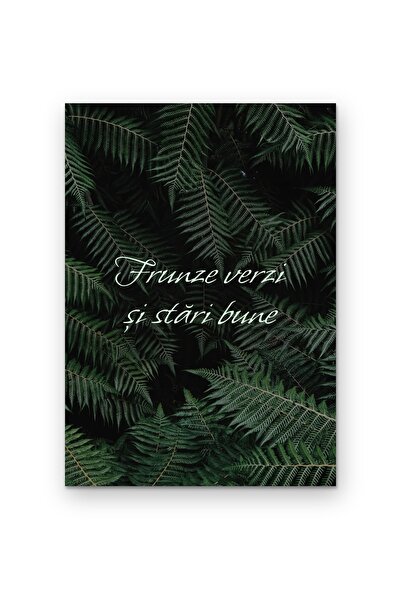 OEM Poster Decorativ Frunze verzi și stări bune, Design Minimalist, Carton 25...