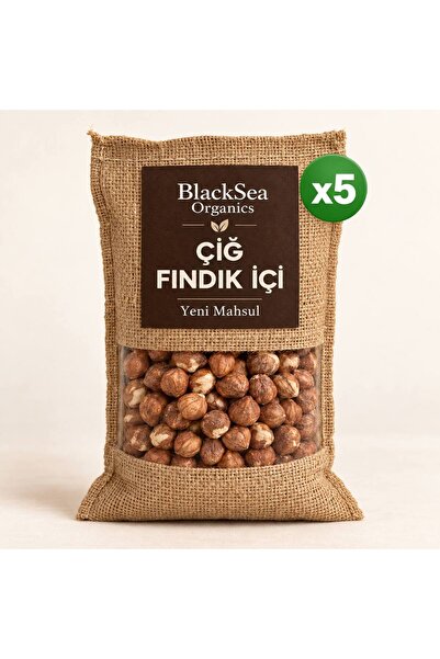 BlackSea Organics Çiğ Fındık İçi 500 g x 5 Adet – Yeni Mahsul