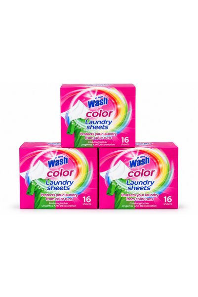 AT HOME WASH Șervețele Captatoare de Culoare, 16 Bucăți, Pachet 3 Bucăți, 48 ...