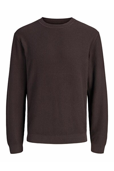 Jack & Jones Jprblaconnor Knit Crew Neck Sweater Men's Chocolate Torte