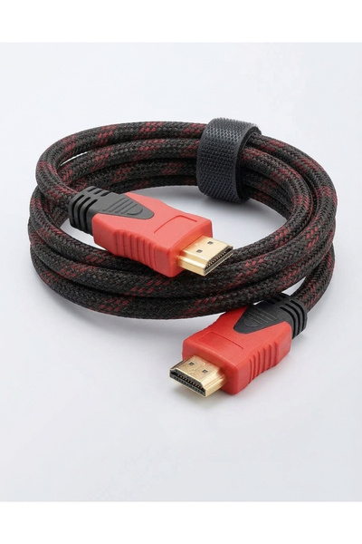 giyitec كابل HDMI مضفر بدقة 4K فائقة الوضوح - نهاية صفراء، عالي السرعة (شبكة ...
