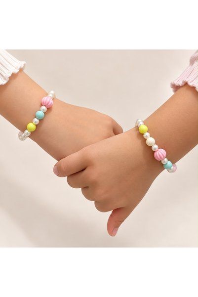 Boncuk Girl's Double Bracelet Set Colorful Cute Jewelry Accessory Gift Birthd...