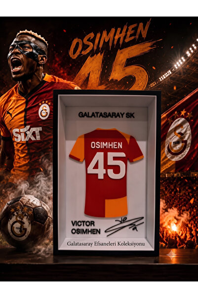 Genel Markalar Galatasaray Victor Osimhen 45 Numaralandırılmış Özel Tasarım 3...