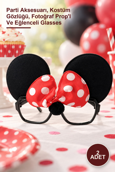Yenilig 2 Pieces of Minnie Mouse Glasses – Party Accessory, Costume Glasses, ...