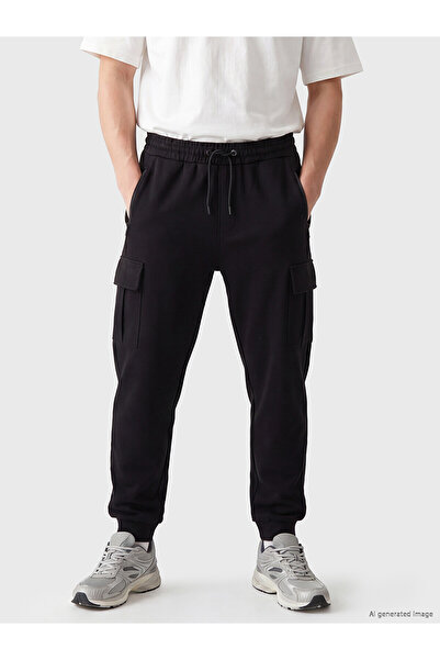 LC Waikiki Nevavm Farkıyla Xside Black Interlock Plain Standard & Regular Men...