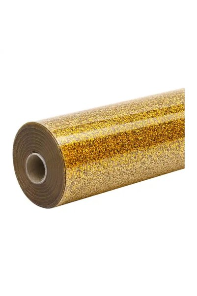 Htvront Folie de transfer termic cu sclipici, 30,5 cm x 90 cm (aurie)