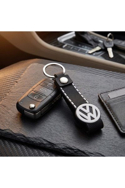 Aksefuar Lazer Premium Rubber Auto Keychain Compatible with Volkswagen Group – Stylish and Durable Keychain for Car Key