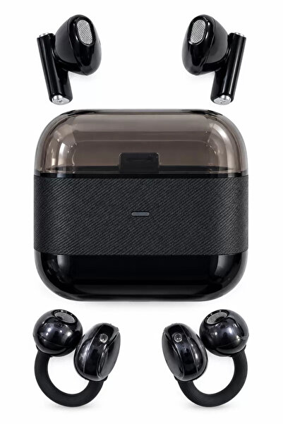 Nemere Kablosuz Bluetooth Kulaklık 2’si 1 Arada Klipsli Kulak İçi 4’lü Siyah ...