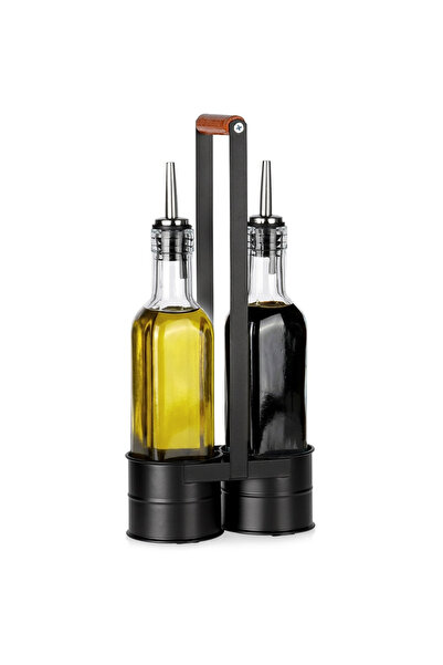 Vilde Sticle de sticlă pentru ulei de măsline și oțet în suport 2x250 ml, 3 buc.