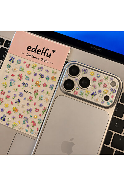 EDELFU Telefon Kamera Stickerı Kabartmalı Minik Yapışkanlı Sticker (5D) (1 Mi...
