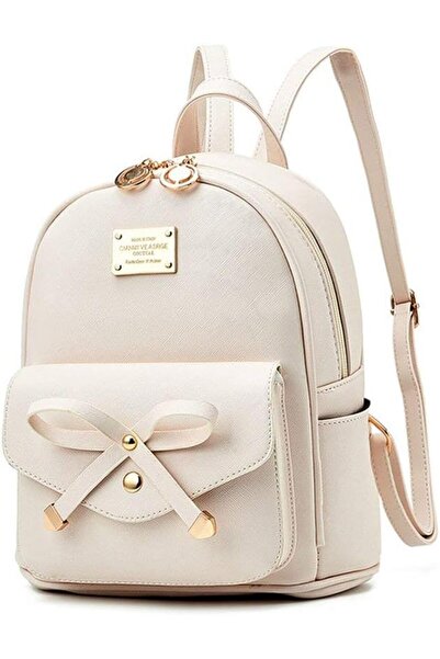 KASTWAVE Girls Bowknot Cute Leather Backpack Mini Backpack Purse for Women