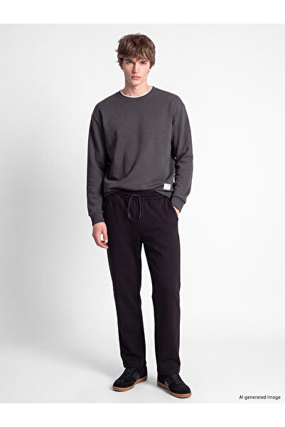 LC Waikiki Nevavm Farkıyla Xside Black Men's Sweatpants