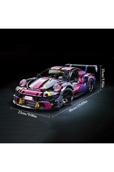 Choice L 50cm 1700pcs RSR Racing Car Building Blocks Set, Technical Model Spo...