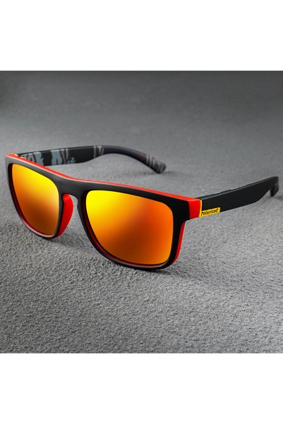 Choice TY0822-orange Fishing Glasses Fishing Polarized Square Sunglasses Spor...
