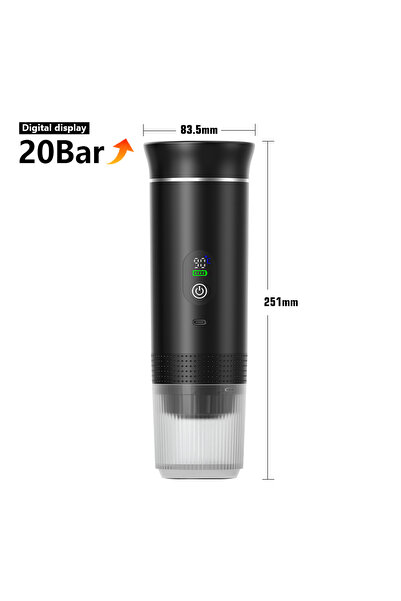 Choice black 2.0 Wireless Electric Portable Espresso Coffee Machine for Car &...