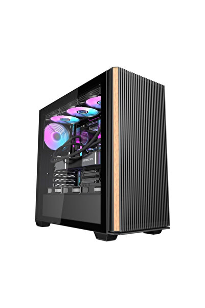 darkFlash Carcasă PC DS900WS (negru) + 4 ventilatoare
