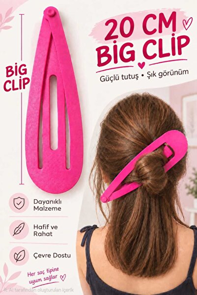ACT E-COMMERCE Büyük Çıtçıt Toka - Big Hair Clip 20 Cm