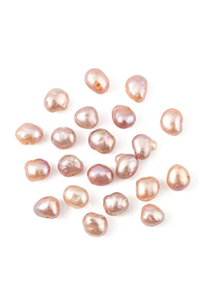 Choice A 10Pcs Natural Cultured Freshwater Pearl Beads, Baroque Keshi Pearl B...