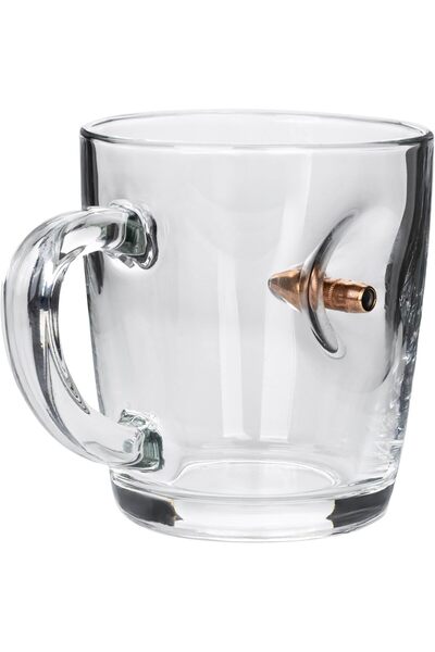 Tivoa Real .308 Bullet Special Cup Coffee Glass with Handle Gift 340Cc