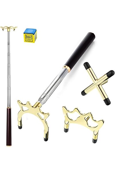 Generic Retractable Billiards Cue Stick Bridge Pool Cue Bridge with 3pcs Remo...
