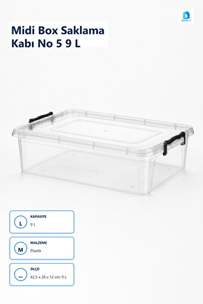 DolphFin Midi Box Storage Container No 5 9 L Multi Color