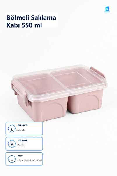 DolphFin Compartmentalized Storage Container 550 ml Multi-Colored Plastic