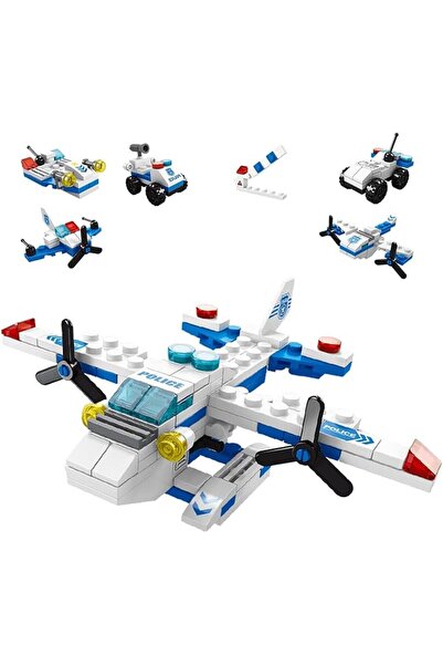 TERRIFI Sky Police Airplane Building Blocks Toy – 137 PCS STEM Construction S...