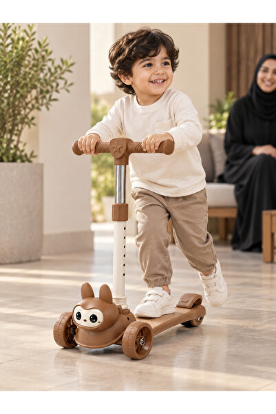 mtz Kids 3-Wheel Scooter with Adjustable Handlebar, Cute Cartoon Design, Stab...